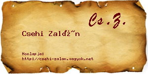 Csehi Zalán névjegykártya