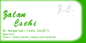 zalan csehi business card